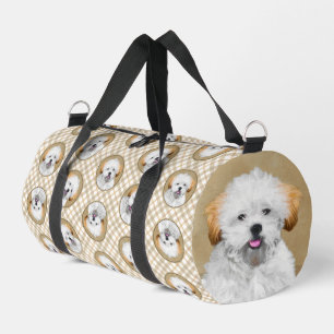 Lhasa Apso Puppy Malerei Niedliche Original Hunde Duffle Bag