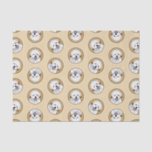 Lhasa Apso Puppy Malerei Niedliche Original Hunde  Seidenpapier