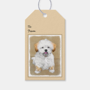 Lhasa Apso Puppy Painting - Niedliche Original Dog Geschenkanhänger