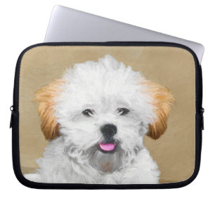Lhasa Apso Puppy Painting - Niedliche Original Dog Laptopschutzhülle