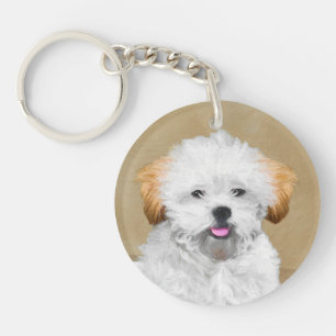 Lhasa Apso Puppy Peinture - Cute Original Chien Ar