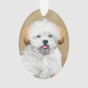 Lhasa Apso Puppy Peinture - Cute Original Chien Ar
