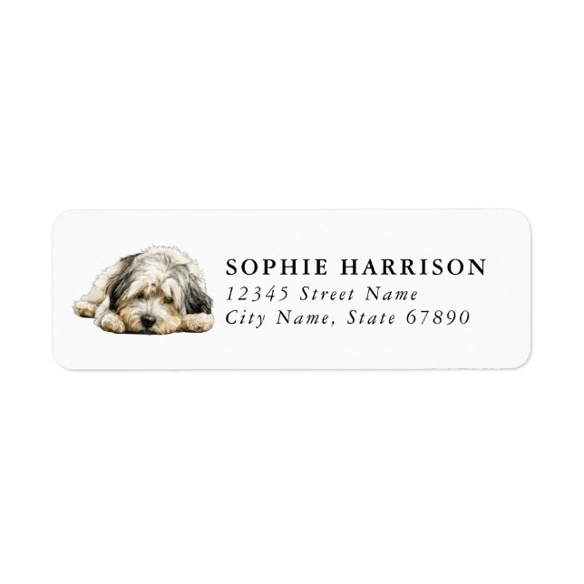 Lhasa Apso Rücksendeadressetiketten (Vorne)