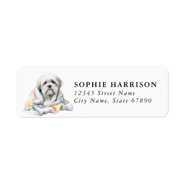 Lhasa Apso Rücksendeadressetiketten (Vorne)
