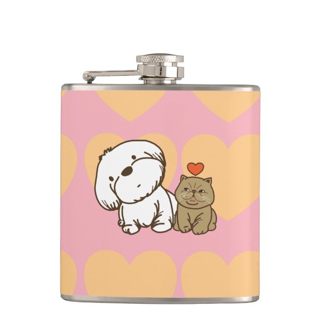 Lhasa Apso und Kitty Flachmann (Vorderseite)