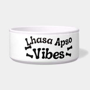 Lhasa Apso Vibes Keramik Dog Bowl Napf