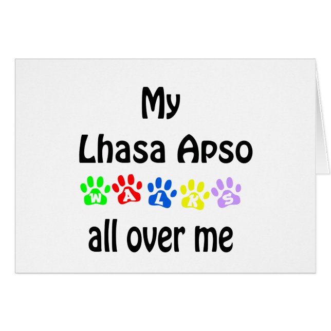 Lhasa Apso Walks Design (Vorderseite (Horizontal))
