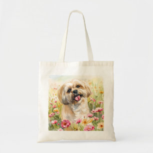 Lhasa Apso-Wasserfarben-Tasche Tragetasche
