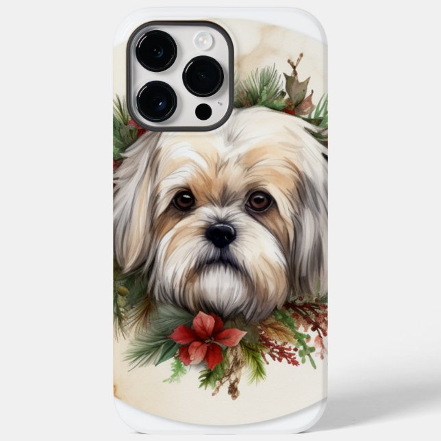 Lhasa Apso Weihnachtsfeier Festliche Jungfrau Case-Mate iPhone 14 Pro Max Hülle (Rückseite)