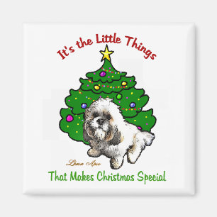 Lhasa Apso Weihnachtsgeschenke Magnet