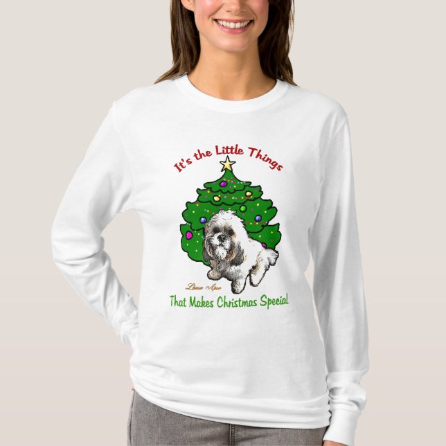 Lhasa Apso Weihnachtsgeschenke T-Shirt (Vorderseite)