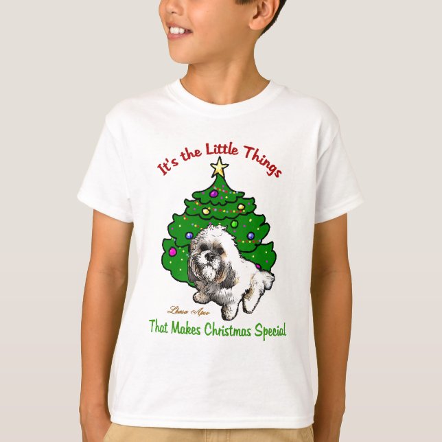 Lhasa Apso Weihnachtsgeschenke T-Shirt (Vorderseite)
