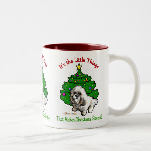 Lhasa Apso Weihnachtsgeschenke Zweifarbige Tasse