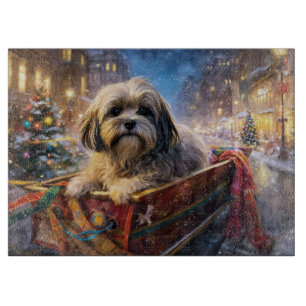 Lhasa Apso Weihnachtssaison Schneidebrett