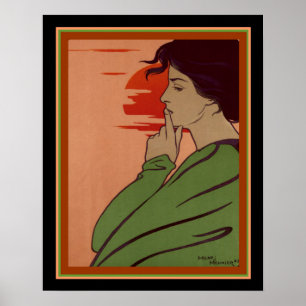 L'Heure du Silence Art déco Imprimer par Henri Meu