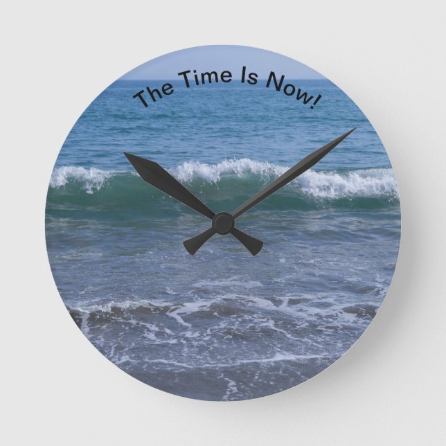 L'Heure Est Maintenant Ocean Wall Horloge (Recto)