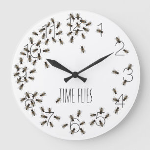 L'Heure Passe Drôle Mouche Insecte Peste Horloge