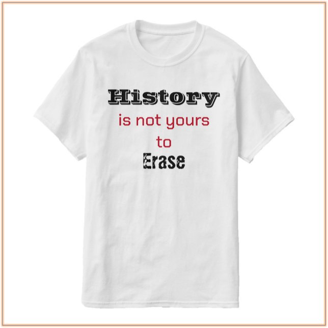 L'histoire n'est pas votre T-shirt noir & rouge (Bookmark my store: https://www.zazzle.com/store/capricepetit?rf=238091145531749709)
