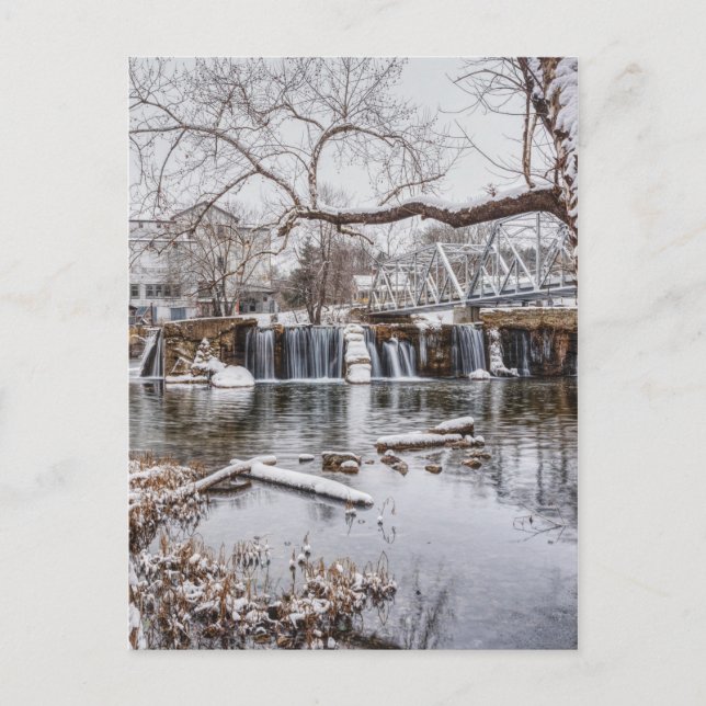 L'Hiver À La Carte Postale Du Barrage Finley (Devant)