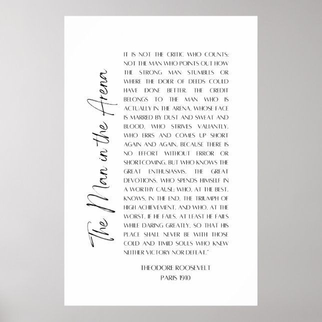 L'homme dans l'arène - Theodore Roosevelt - Poster (Devant)