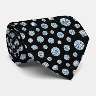 L'Homme de Luxe Cravate noire formelle avec diam