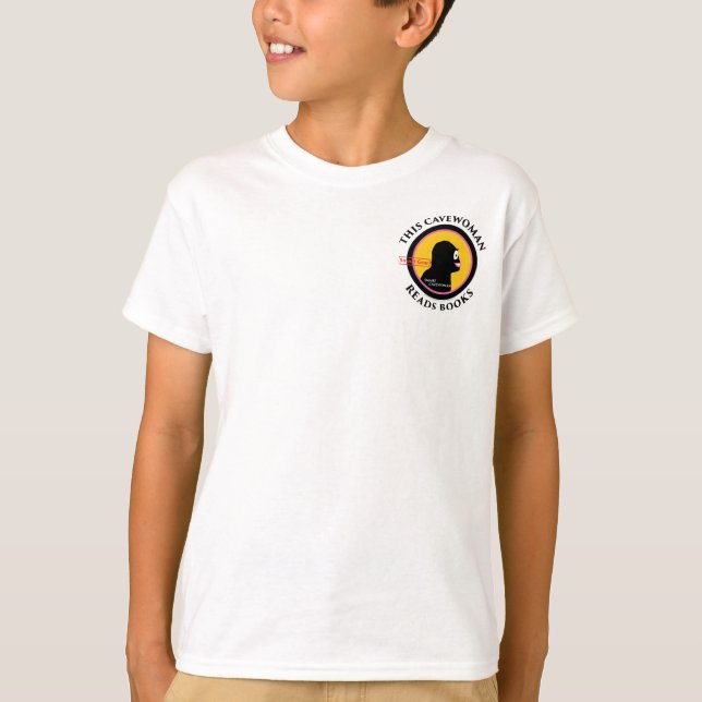 L'homme des cavernes lit le T-shirt des enfants (Devant)
