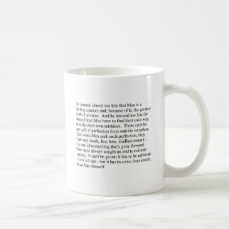 L'homme est une tasse de créature de sentiment