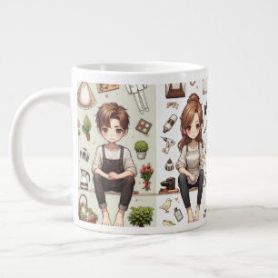 L'homme, la femme. 1 tasse spéciale