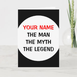 L'homme Le mythe La légende carte de voeux pour le