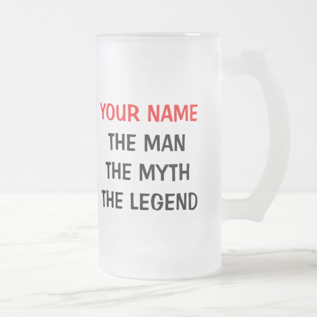 L'homme mythe légende verre bière tasse | Personna (Droit)