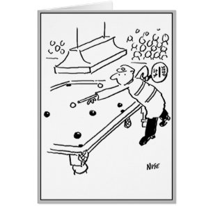 L'homme sucette joue au snooker