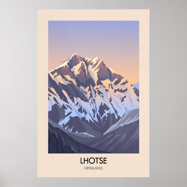 Lhotse Berg Himalaya Poster (Vorne)