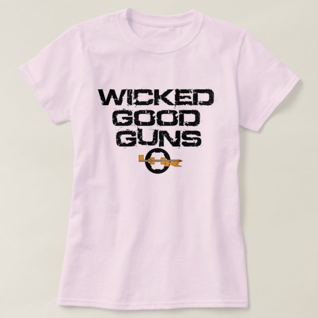 LHR ZUR SCHAU TRAGENDE ARM-DAMEN-T-SHIRT-BÖSE GUTE T-Shirt (Design vorne)