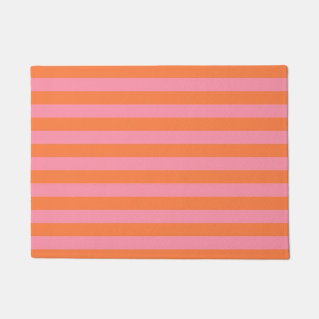 L'humeur rose orange d'été raye le tapis de porte (Devant)