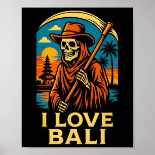 Li Indonesien Ich liebe Li Vintage Damen Surfs Up Poster