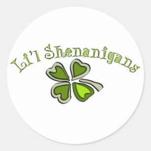 Li’l Shenanigans Ein seltsames Party Kleeblatt Car Runder Aufkleber