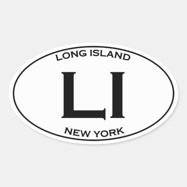 LI - Oval-Logo auf langen Inseln Ovaler Aufkleber (Vorderseite)