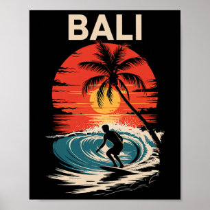 Li Strand Vibes, Spaß Sonnenuntergang und Surfen R Poster