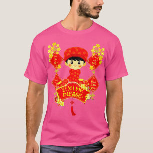 Li Xi Me Bitte Vietnamese Red Niedlich Ao Dai Boy  T-Shirt