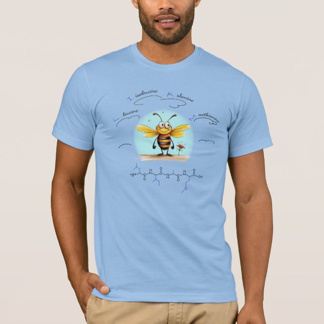 LIAM-Peptid, Bee-4 mit benutzerdefiniertem Text, l T-Shirt (Vorderseite)