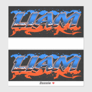 Liam prénom Nom Graffiti Autocollant Autocollant