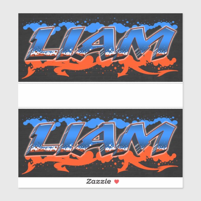 Liam Vorname Name Graffiti Aufkleber Sticker (Blatt)