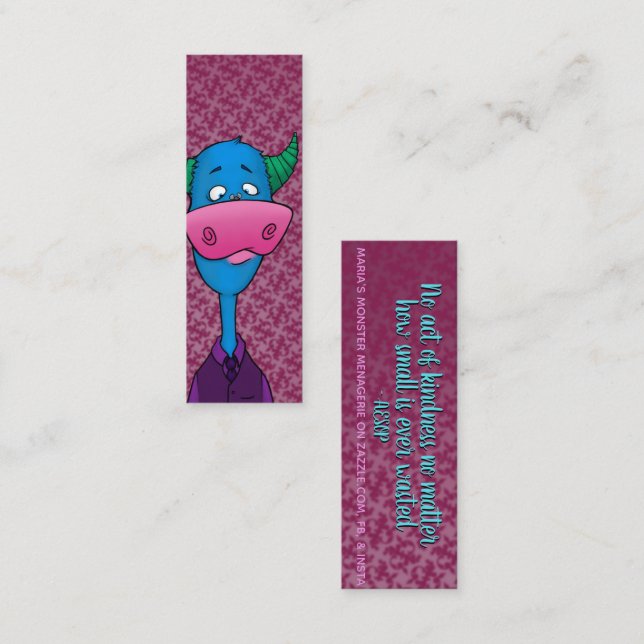 Liam, w/quote, Glückskarten Mini Visitenkarte (Vorne/Hinten)