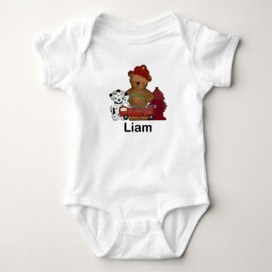 Liams kleiner Feuerbär Personalisierte Geschenke Baby Strampler