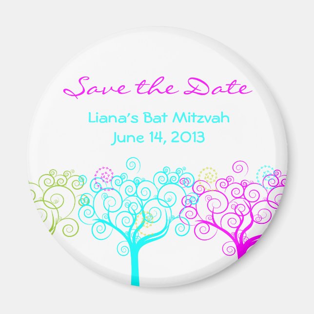 Liana Claire Bat Mitzvah Save the Date Magnet (Vorne)