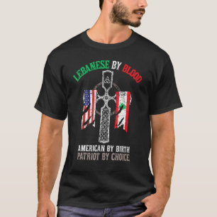 Libanese nach Blut Amerikaner durch Geburt Patriot T-Shirt