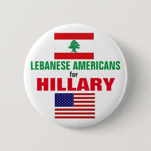 Libanesische Amerikaner für Hillary 2016 Button