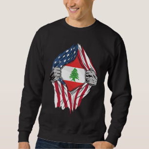 Libanesische Blutflagge im Libanon Sweatshirt