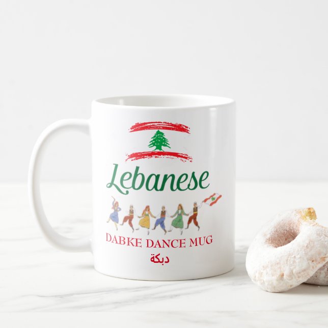 libanesische Dabke Dance Gift Tasse (Mit Donut)