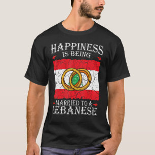 Libanesische Ehe Libanon Verheiratete Hochzeit T-Shirt